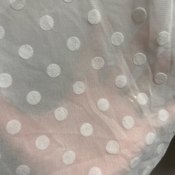 NWT BOHEMIA WHITE DOTS BUTTON UP SHIRT/SIZE M/SEMI-SHEERS - Picture 5 of 9